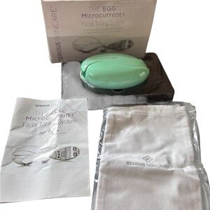 Serious Skincare The Egg Microcurrent Facial Toning System Firms Face Neck New